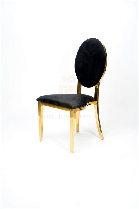 Black and Gold Velvet Dining Chair, Gold Polished Steel Frame, Black C ...