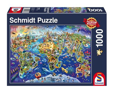 NEW Schmidt Jigsaw Puzzle 1000 Pieces Tiles "Discover the World" - Jigsaw