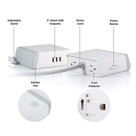 EasyAcc Charging Station Boasts Multiple USB Ports and 2-Outlet Surge Protector | Gadgetsin