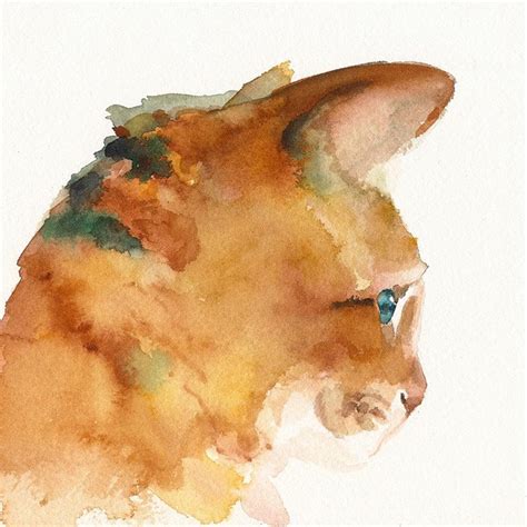 Oliver Cat Art Archival Print of Watercolor - Etsy