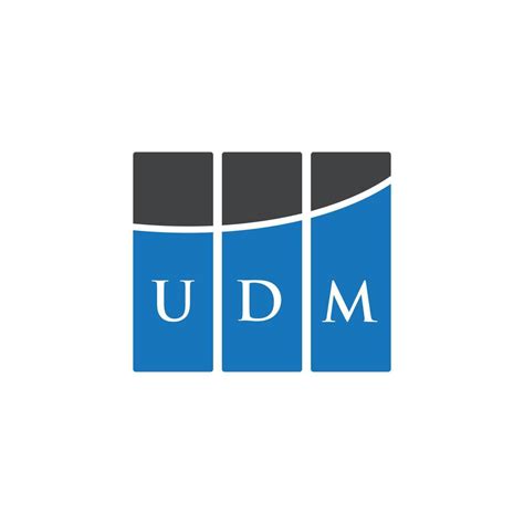 diseño de logotipo de letra udm sobre fondo blanco. concepto de ...