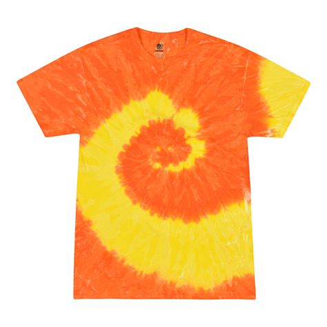 Spiral Yellow And Orange Tie Dye T-Shirt (CLEARANCE) | Isleitudes