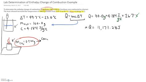 enthalpy of combustion example - YouTube