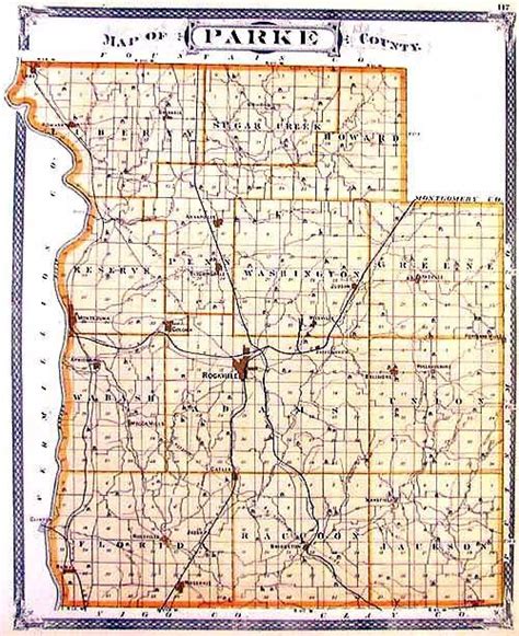 Map of Parke County, Indiana: (1876) | Art Source International Inc.