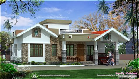 2 bedroom one floor Kerala style home design - Kerala Home Design and ...