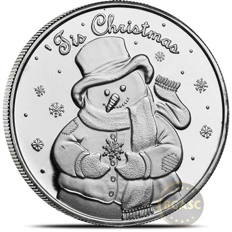 Buy 1 oz Silver Holiday Rounds Christmas Snowman .999 Fine Silver Bullion - Special Order | Buy ...