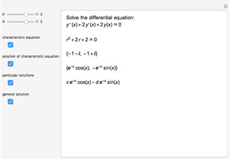 A Linear Homogeneous Second-Order Differential Equation with Constant ...