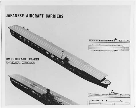 NH 111729 World War II Japanese aircraft carriers of SHOKAKU Class ...