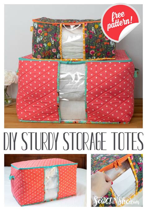 DIY Sturdy Storage Totes - free sewing pattern in 2 sizes! | Sewing ...