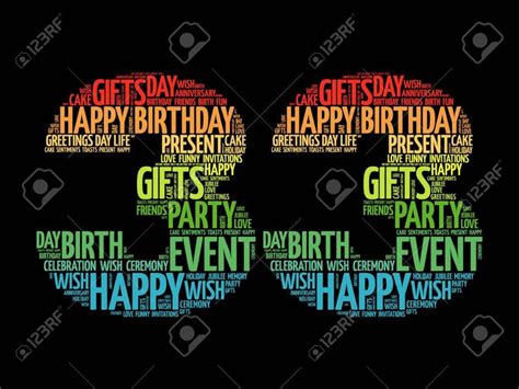 Happy 33rd birthday word cloud collage concept Stock Vector - 62907216 ...