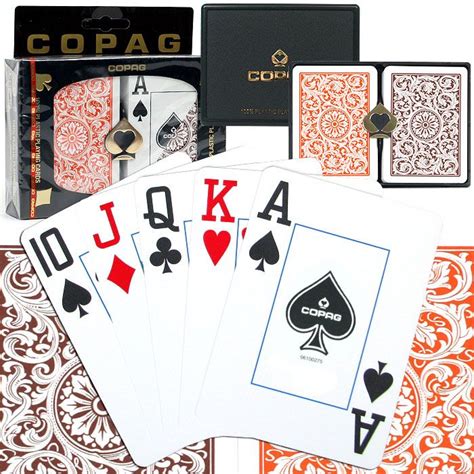 COPAG 1546 Plastic Playing Cards Poker Size Jumbo Index Orange Brown Free Gift | eBay