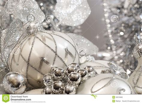 Silver Ivory Christmas Ornaments | Silver christmas ornaments ...