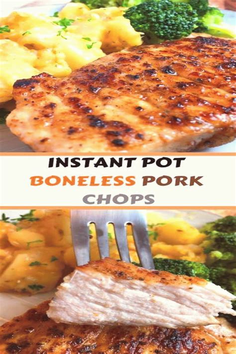 INSTANT POT BONELESS PORK CHOPS Healthy Diet | Instant pot dinner recipes, Healthy pork chop ...