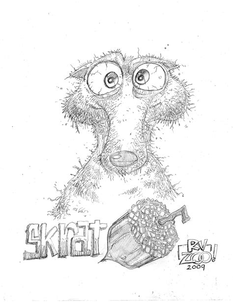 scrat Ice age by Colorzoo on DeviantArt