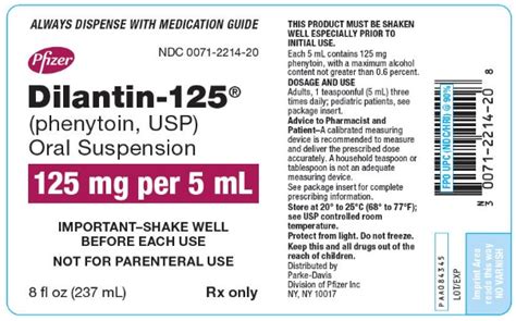 Dilantin-125 (Parke-Davis Div of Pfizer Inc): FDA Package Insert