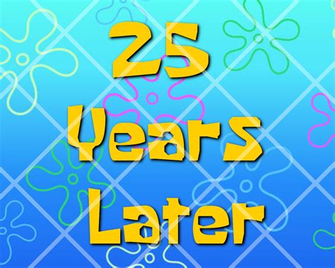 Cartoon 25 Years Later Poster Nostalgic Artwork Celebrating Bikini Bottom's Timeless Charm - Etsy