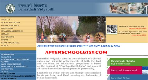 Banasthali Vidyapith Course Admissions: Shortlist, Cut Off, Fees, Dates ...