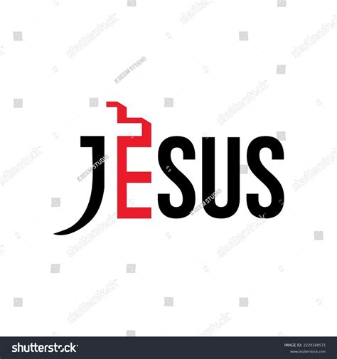 Jesus Letter Cross Logo Design Illustration Stock Vector (Royalty Free ...