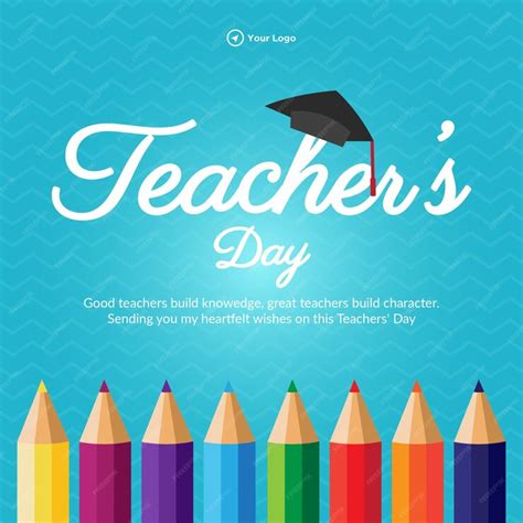 Premium Vector | Beautiful happy teacher's day banner design template