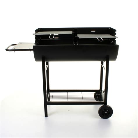 Large Half Barrel BBQ Barbecue Steel Charcoal BBQ Grill Outdoor Patio Garden NEW | eBay