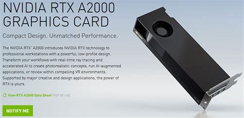 Nvidia launches the RTX A2000 low-profile pro graphics card - Graphics ...