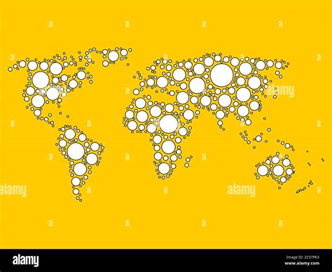 World Map Outline Vector Dotted