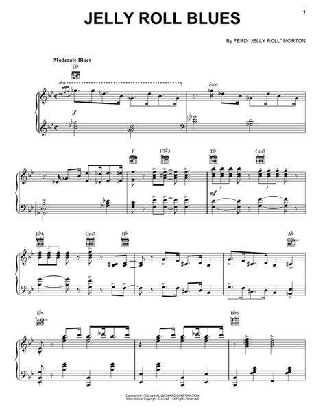 Jelly Roll Morton Jelly Roll Blues Sheet Music Notes, Chords in 2023 ...