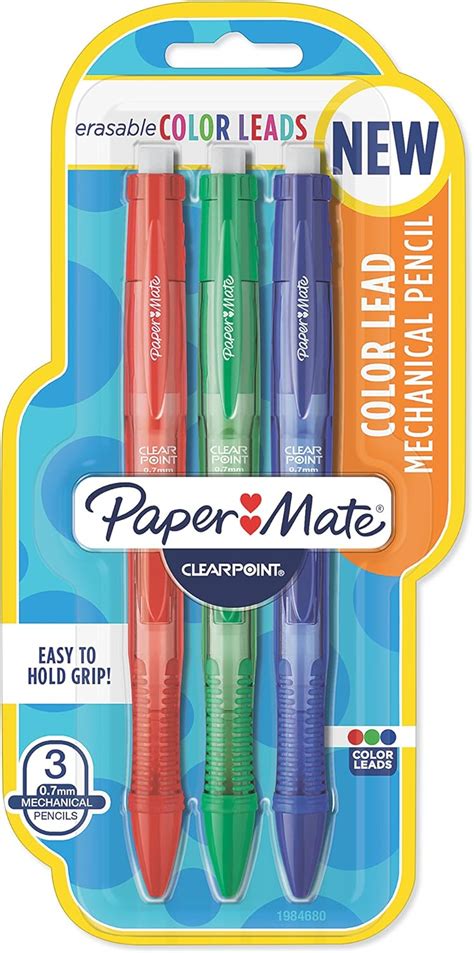 Amazon.com : Paper Mate Clearpoint Color Lead Mechanical Pencils, 0.7mm ...