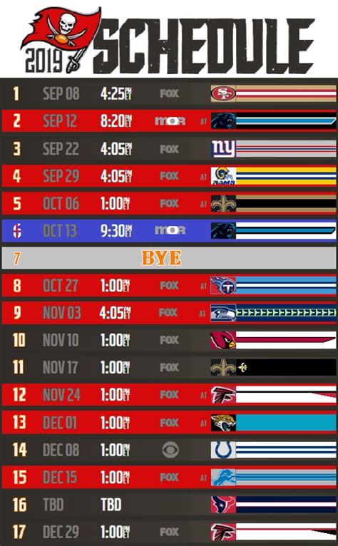 Buccaneers Schedule : 2014 Tampa Bay Buccaneers Schedule Fox Sports ...