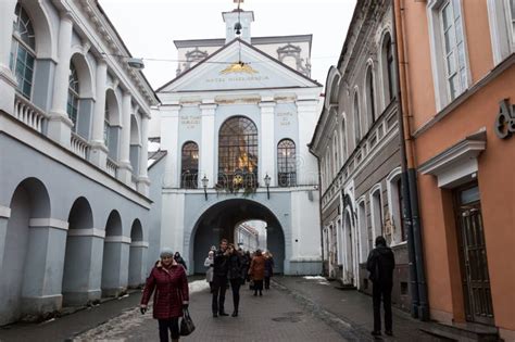 VILNIUS, LITHUANIA - DECEMBER 19 , 2016 , the Gate of Dawn in Vilnius, the Chapel of Our Lady of ...