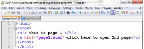 HTML Hyperlinks – T4Tutorials.com