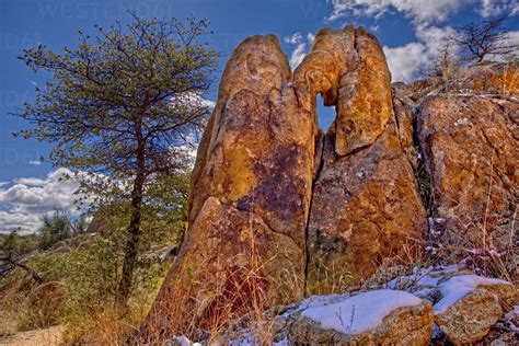 A granite rock formation along the Hole in the Wall Trail in ...