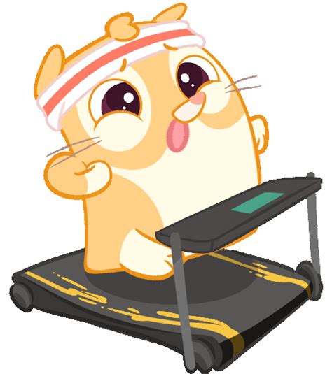 Cartoon Hamster Exercise GIF | GIFDB.com