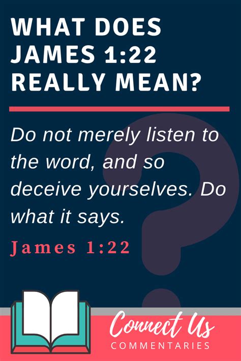 James 1:22 Meaning of Do Not Merely Listen to the Word – ConnectUS