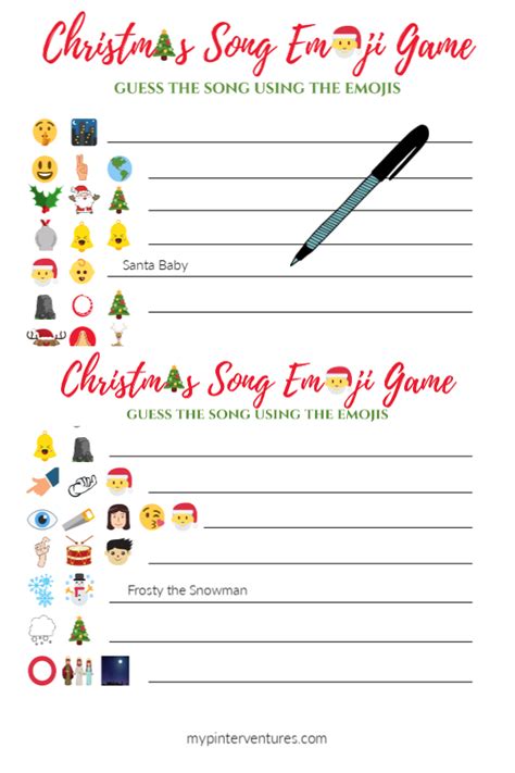 Guess The Christmas Song Emoji Game Printable | ubicaciondepersonas.cdmx.gob.mx