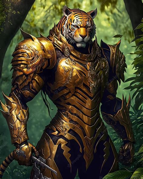 Premium AI Image | Brutal Metal Tiger