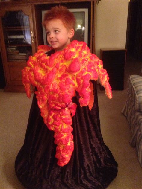 Volcano costume | Diy halloween costumes for kids, Halloween costumes for kids, Kids costumes