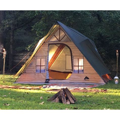 Ozark Trail 8 Person A-frame Outdoor Cabin Tent - Walmart.com in 2021 | Tent glamping, Cabin ...