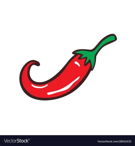 Red chili pepper Royalty Free Vector Image - VectorStock