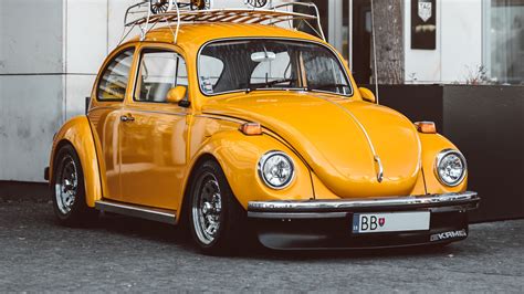 Wallpaper Volkswagen Beetle, Volkswagen, Car, Yellow, - Volkswagen Beetle Background - 1920x1080 ...