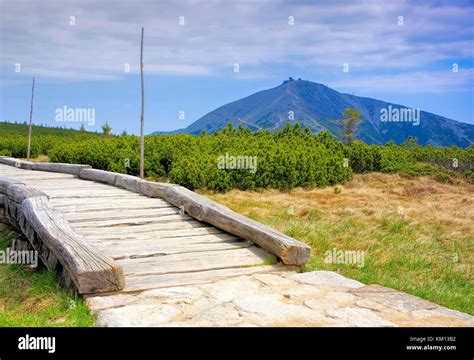 the mountain Sniezka in Giant Mountains Stock Photo - Alamy