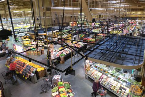 Looking down on the produce area from the second floor of the Columbia ...