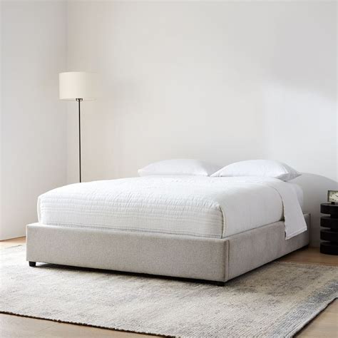 Upholstered Low Profile Bed Frame | West Elm