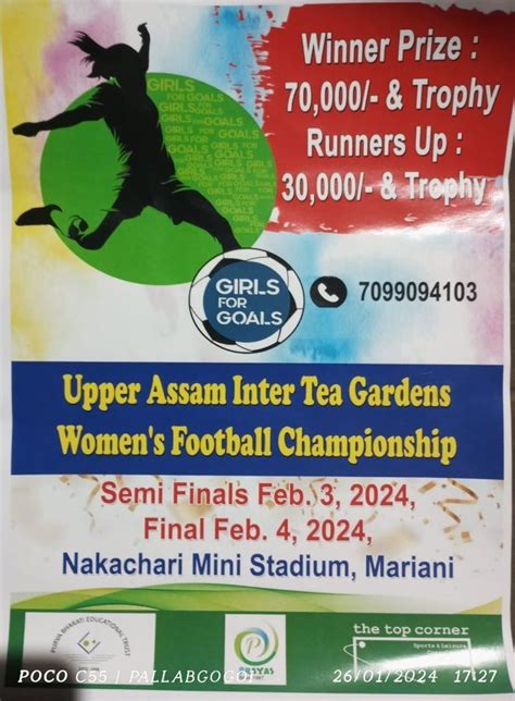 UPPER ASSAM INTER TEA GARDENS WOMENS FOOTBALL CHAMPIONSHIP , Nakachari, jorhat - Assam, February ...