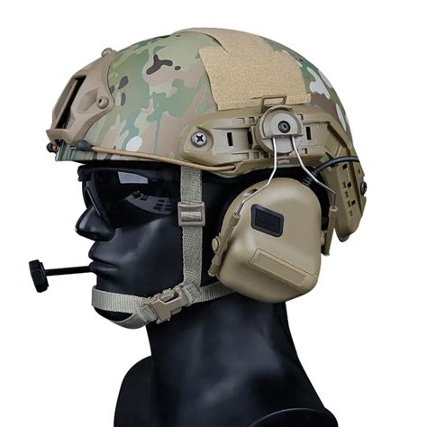 Tactical Helmet Headset with Fast Helmet Rail Adapter Peltor Comtac Headset Outdoor Shooting ...