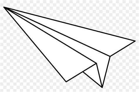 Big Image - Paper Airplane Clipart Black And White - Free Transparent ...