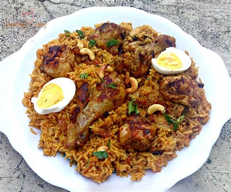 Chicken Kabsa - Rice mixed with Spices and Meat