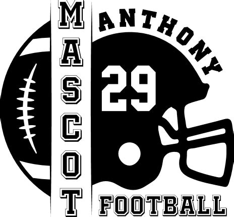 american football mascot, half ball half helmet - free svg for members ...