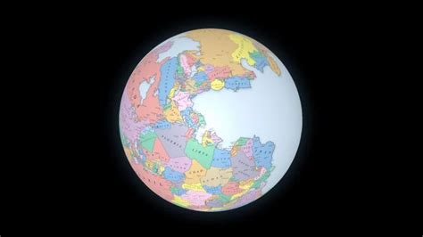 Interactive map of Pangea / Pangaea with borders and a 3D globe