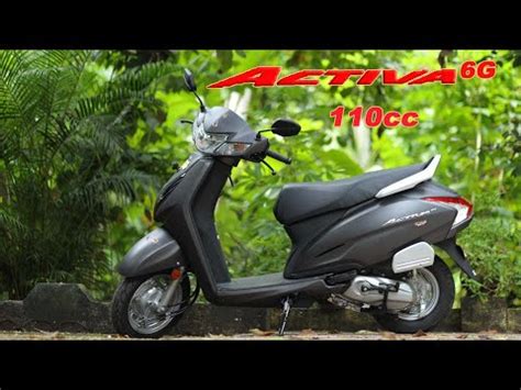 Activa 6g Matte Axis Grey Metallic 110cc Review and Exhaust Sound Review - YouTube